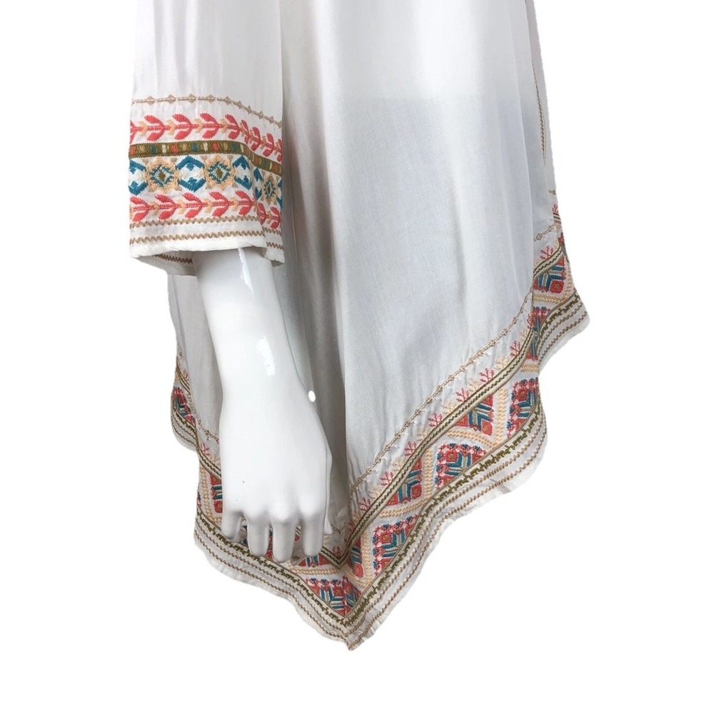 Andree by Unit Embroidered Flyaway Cardigan Sweater Open Front 3/4 Sleeves Sz S - Picture 6 of 11